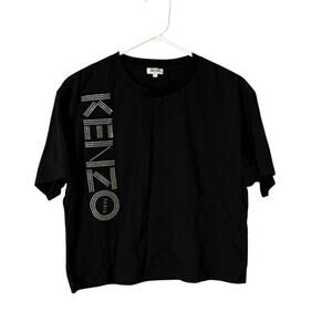Kenzo Glitter Graphic Boxy Tee Black Size Small